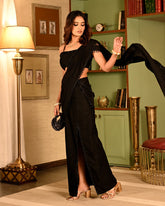 Black Slit Saree Coord: A Modern Take on Tradition